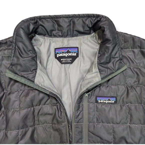 Patagonia Nano Puff 1/4 1/2 Zip Pullover Jacket Primaloft Medium Gray - Picture 3 of 7